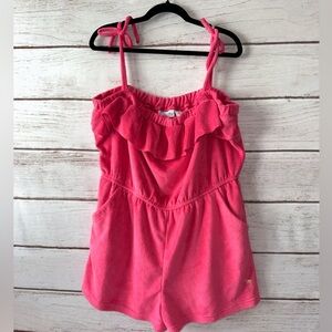Cool Bay Pink Terry Cloth Swim Cover-Up Romper – XL Beach Summer Loungewear